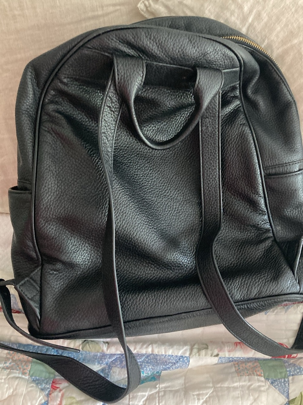 Michael Kors Black Pebbled Leather Backpack